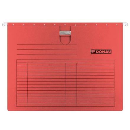 Donau Függőmappa gyorsfűző szerkezettel, piros