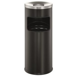   Tűzálló szemetes, kerek, hamutartóval, DURABLE "Safe", fekete