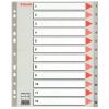 ESSELTE Regiszter, műanyag, A4 maxi, 1-12, ESSELTE, szürke ESSELTE Regiszter, műanyag, A4 maxi, 1-12, ESSELTE, szürke