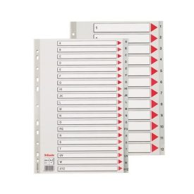 ESSELTE Regiszter, műanyag, A4 Maxi, A-Z, ESSELTE, szürke