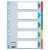 ESSELTE Regiszter, karton, A4, 5 részes, írható előlappal, ESSELTE "Standard", színes 