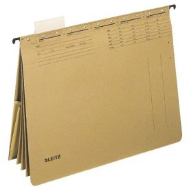   LEITZ  Függőmappa, gyorsfűzős, karton, A4, Alpha kombi, natúr