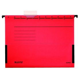   LEITZ  Függőmappa, oldalvédelemmel, karton, A4, LEITZ "Alpha", piros