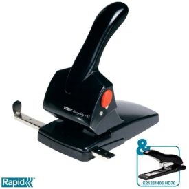   Lyukasztó, nagyteljesítményű, kétlyukú, 65 lap, RAPID "HDC65 Fashion"