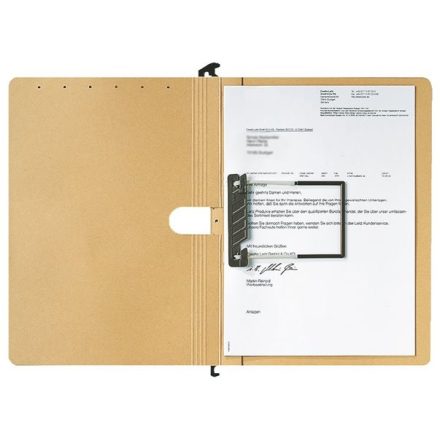 LEITZ Alpha Duo Függőmappa, karton, A4, natúr