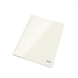   LEITZ Gyorsfűző, laminált karton, lakkfényű, A4, LEITZ "Wow", fehér