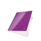 LEITZ Gyorsfűző, laminált karton, lakkfényű, A4, LEITZ "Wow", lila