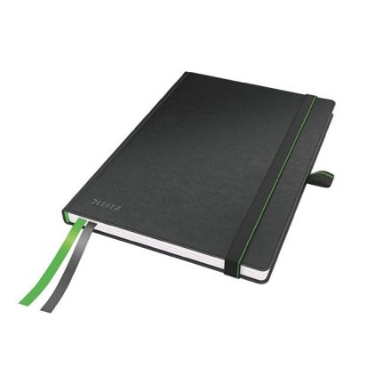LEITZ Jegyzetfüzet, exkluzív, A5, kockás, 80 lap, keményfedeles, LEITZ "Complete", fekete