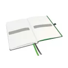 LEITZ Jegyzetfüzet, exkluzív, A5, kockás, 80 lap, keményfedeles, LEITZ "Complete", fekete