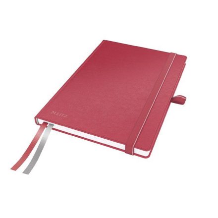 LEITZ Jegyzetfüzet, exkluzív, A5, vonalas, 80 lap, keményfedeles, LEITZ "Complete", piros