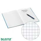 LEITZ Beíró, A5, kockás, 80 lap, keményfedeles, lakkfényű, LEITZ "Wow", rózsaszín