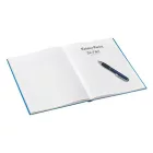 LEITZ Beíró, A5, kockás, 80 lap, keményfedeles, lakkfényű, LEITZ "Wow", kék