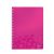 LEITZ Spirálfüzet, A4, kockás, 80 lap, LEITZ "Wow", rózsaszín