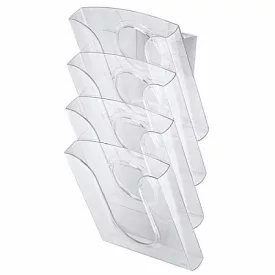   LEITZ Katalógustartó, kiegészítő támasszal, A4, 4 rekeszes, LEITZ "Presenter", víztiszta