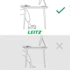 Lábtámasz, állítható, LEITZ Ergo
