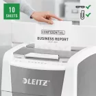 Iratmegsemmisítő, konfetti, 300 lap, LEITZ IQ AutoFeed Office 300 P4 Pro