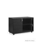 UNIQUE FB-615 fémszekrény és tároló konténer, fekete