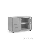 UNIQUE FB-615 fémszekrény és tároló konténer, szürke