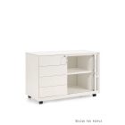 UNIQUE FB-615 fémszekrény és tároló konténer, fehér