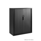 UNIQUE FB-643 redőnyös alacsony irattároló szekrény, fekete