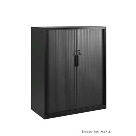   UNIQUE FB-643 redőnyös alacsony irattároló szekrény, fekete