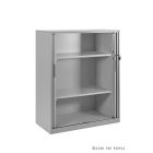 UNIQUE FB-643 redőnyös alacsony irattároló szekrény, szürke