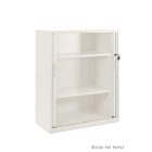 UNIQUE FB-643 redőnyös alacsony irattároló szekrény, fehér