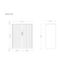 UNIQUE FB-643 redőnyös alacsony irattároló szekrény, fehér