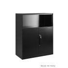 UNIQUE FB-801 alacsony irattároló szekrény, fekete