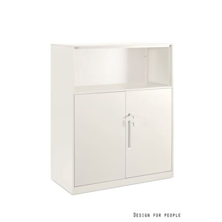 UNIQUE FB-801 alacsony irattároló szekrény, fehér