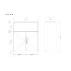 UNIQUE FB-801 alacsony irattároló szekrény, fehér