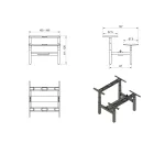 UNIQUE FIGHTER állítható magasságú dupla íróasztal 