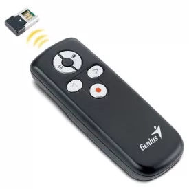   Prezentációs távirányító, lézermutatóval, vezeték nélküli, GENIUS "Media Pointer 100"