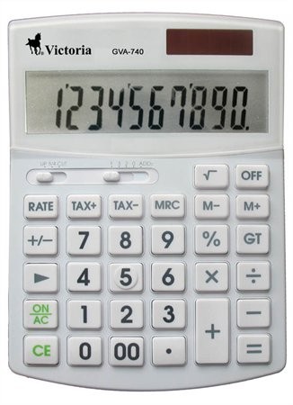 VICTORIA GVA-740 fehér számológép