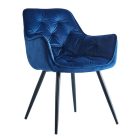 HF-058 bársony szék, fekete lábakkal, több színben