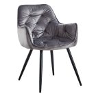 HF-058 bársony szék, fekete lábakkal, több színben