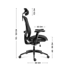 Huzaro Combat 7.3 ergonomikus hálós gamer szék, fekete
