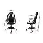 Huzaro Force 2.5 gamer szék, fehér-fekete