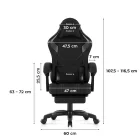 Huzaro Force 3.7 gamer szék, fekete