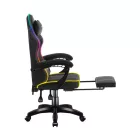 Huzaro Force 3.7 gamer szék, fekete RGB led világítással