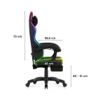 Huzaro Force 3.7 gamer szék, fekete RGB led világítással