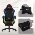 Huzaro Force 3.7 gamer szék, fekete RGB led világítással