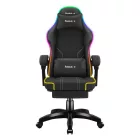 Huzaro Force 3.7 gamer szék, fekete RGB led világítással
