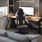 Huzaro Force 3.7 gamer szék, fehér-fekete