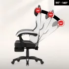 Huzaro Force 3.7 gamer szék, fehér-fekete