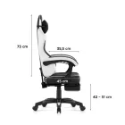 Huzaro Force 3.7 gamer szék, fehér-fekete