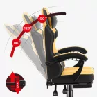 Huzaro Force 3.7 gamer szék, sárga