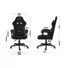 Huzaro Force 4.4 gamer szék, fekete