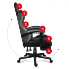 Huzaro Force 4.7 gamer szék, szürke mesh