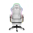Huzaro Force 4.7 gamer szék, fehér RGB led világítással